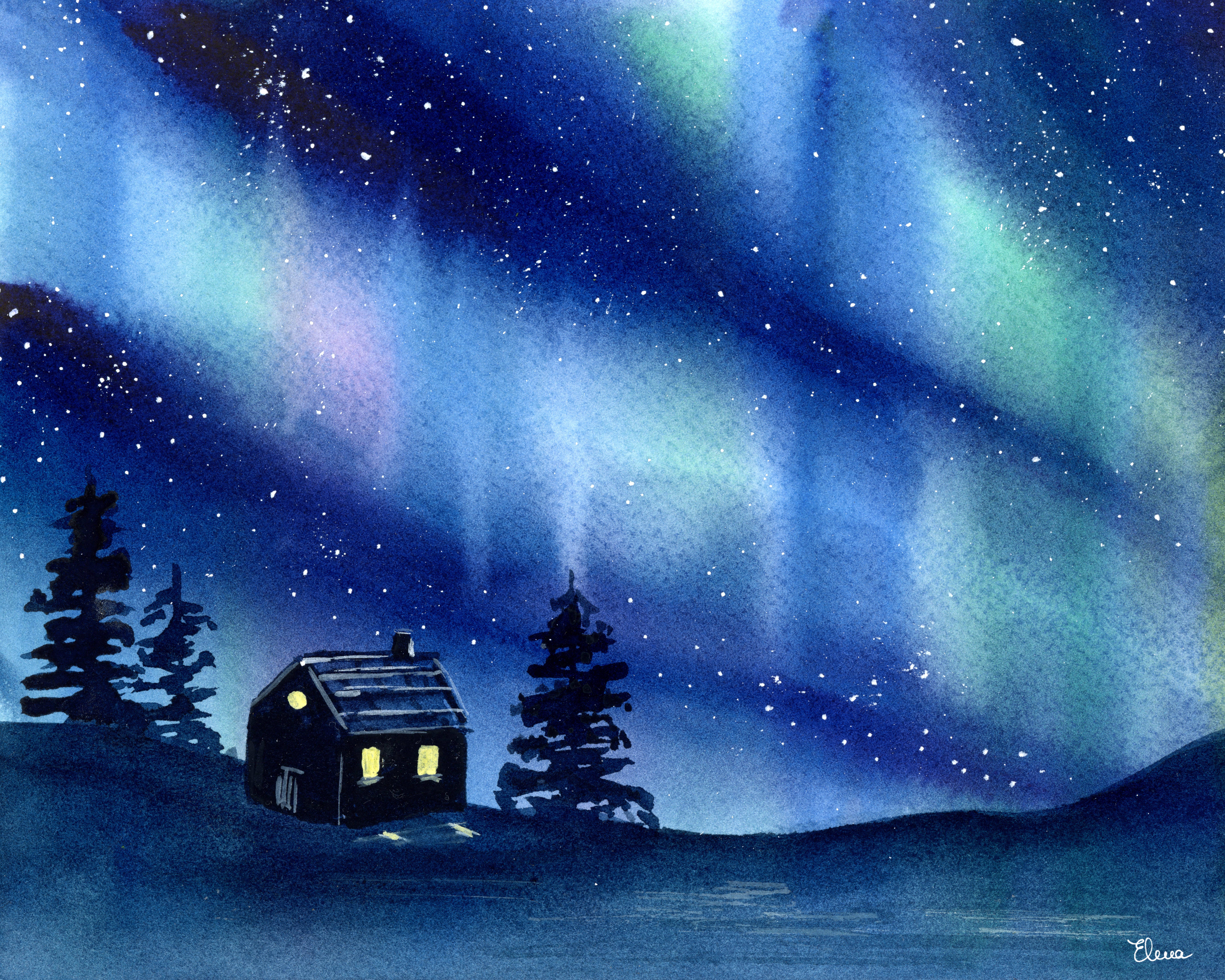 Pintalustika - Joyful Urban Illustrations - Wholesale Art Print - Northern Lights Illustration Art Print1