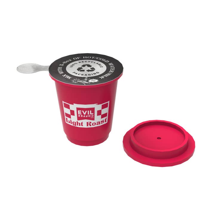 Smithco Distributing - Wholesale Instant Coffee/Espresso - Evil Coffee Clutch Cups - Freeze Dried Coffee (12 Pack)/ PDQ11