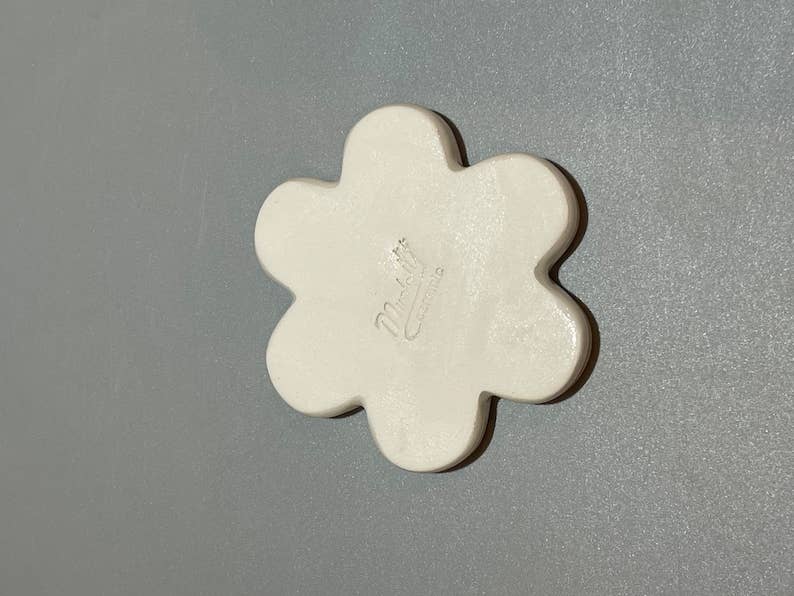 Muddy Ceramic Limited – Paleta/bandeja de mistura por atacado – Paleta portátil de cerâmica com design floral, paleta artesanal para artistas, paleta para aquarela2