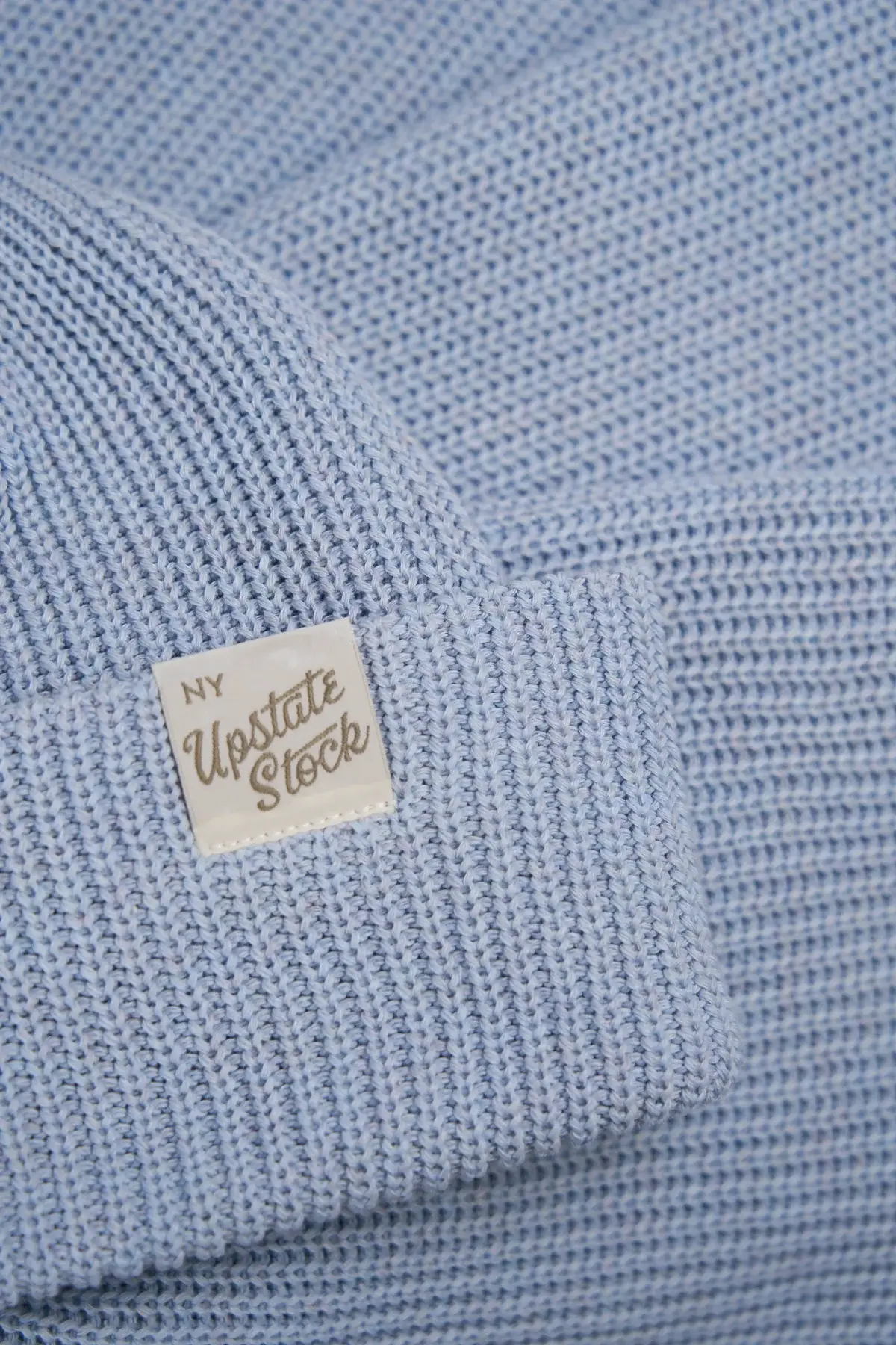 Upstate Stock - Wholesale Beanie - Unisex - Celestial Blue Super Fine Upcycled Cotton Watchcap1