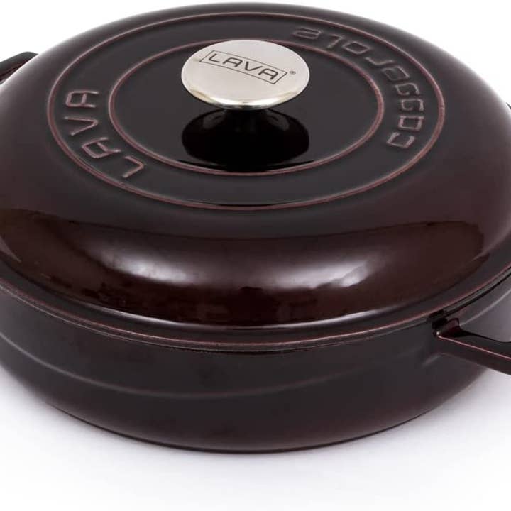 Biggbrands – Engroshandel Støbejernspande – LAVA Premium rund støbejern hollandsk ovn med kuppellåg 28 cm