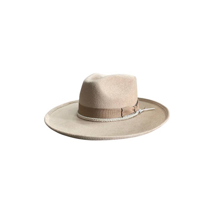 The Modern Cactus Co - Vendita all'ingrosso Fedora - Donna - Cappello Fedora Brooke con Tesa Rigida a Matita Vegan con Accessori7