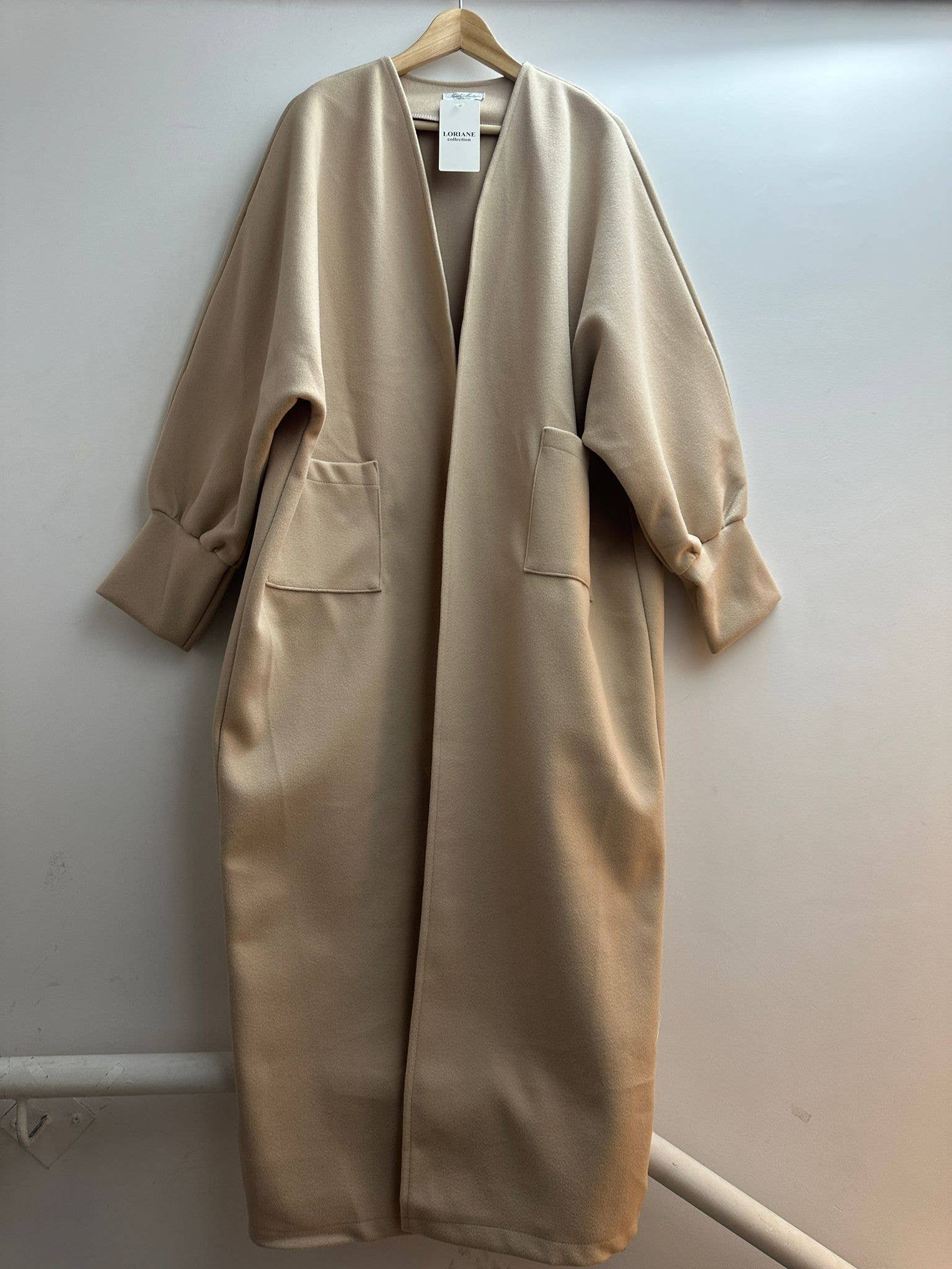 LORIANE - Vendita all'ingrosso Cappotto - Donna - Giacca cappotto maniche lunghe con tasche oversize taglia unica0