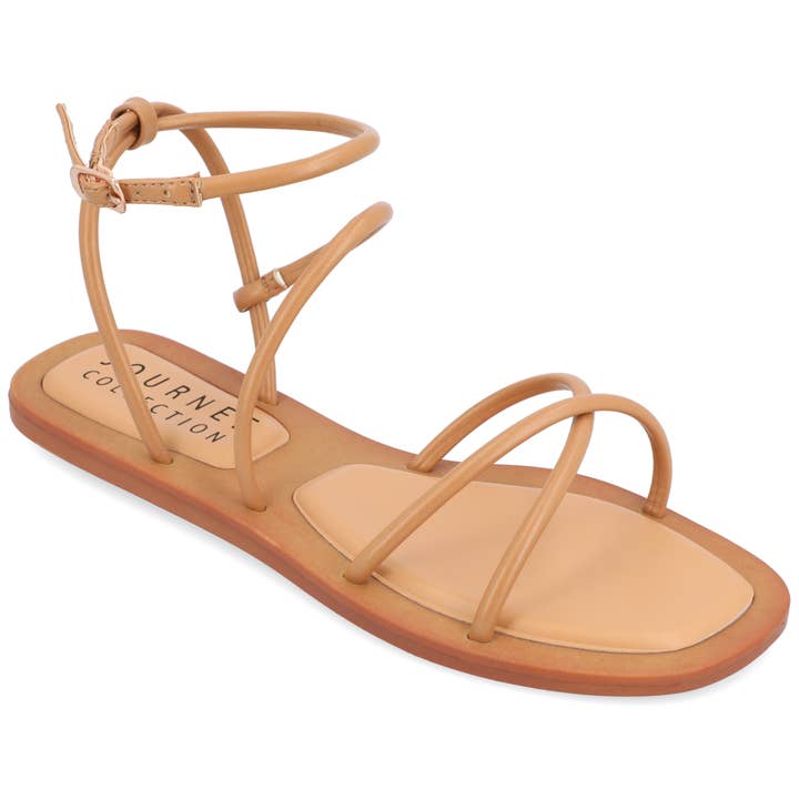 Journee - Wholesale Sandals - Women's - Farron Multi Strap Sandal In Faux Leather