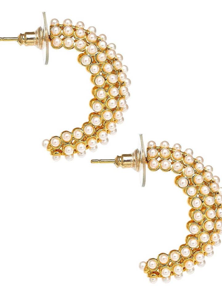 Blakely Hoop Pearl - 18k Gold Plated - WS for wholesale by Lisi Lerch