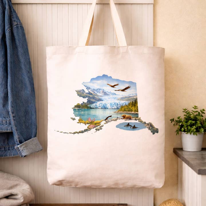 Sac fourre-tout icône de l'État d'Alaska pour la vente par Things UnCommon