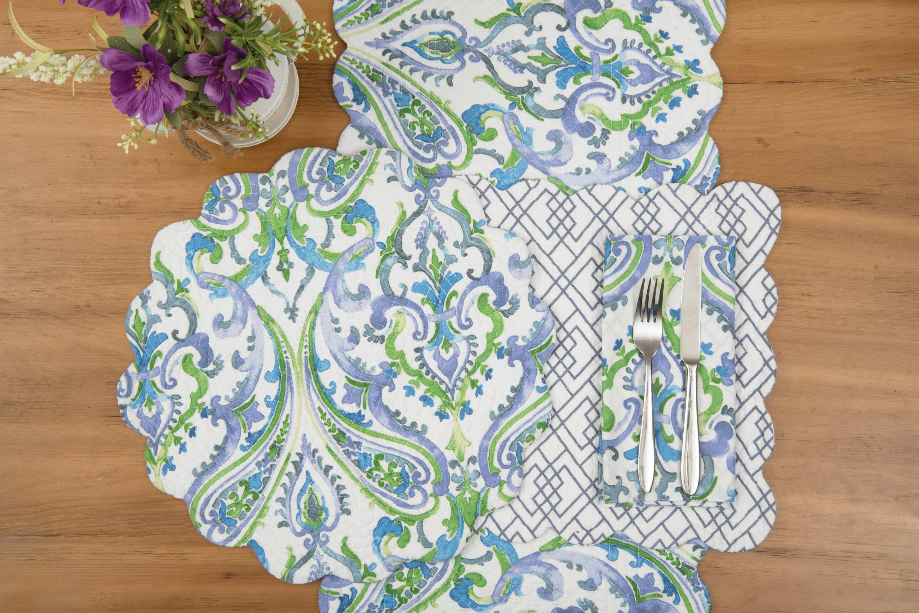 C&F Home - Wholesale Table Runner - Juliet Floral Damask Table Runner2
