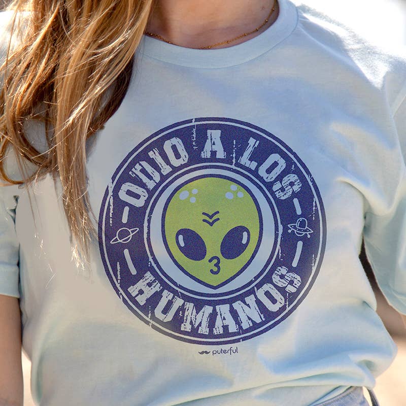 Puterful - Wholesale Screen Printed T-Shirt - Women's - T-shirt - I Hate Humans Celeste1