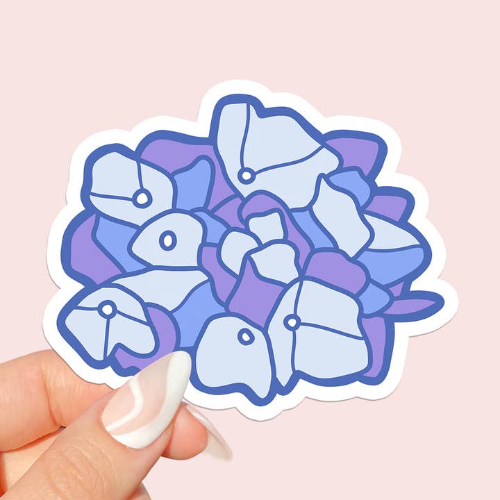 Hydrangea Floral Vinyl Sticker for wholesale by Soapster Box