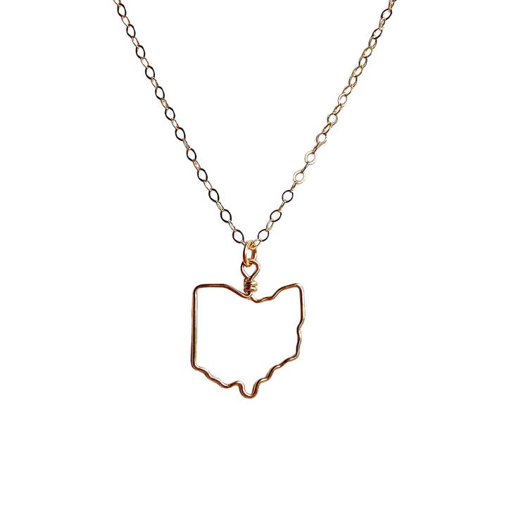 Ohio State Necklace in Gold Filled or Sterling Silver for wholesale by Julie Godsey Jewelry