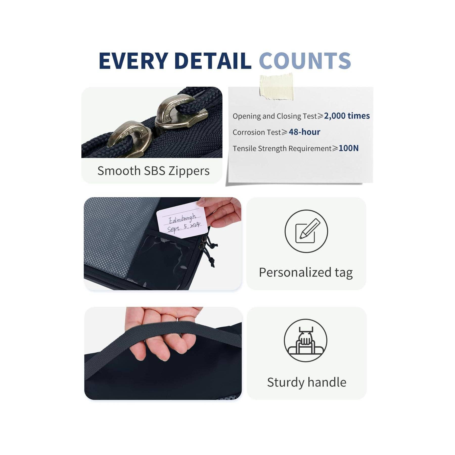 wandf – Engroshandel Pakkeemballage – 6 stk. kuffertorganisatorposer med mærke til rejsetilbehør3