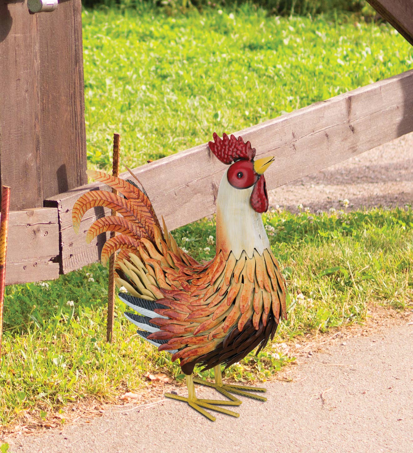 Regal Art & Gift - Wholesale Outdoor Ornament/Decor - Sunburst Rooster Decor SM3
