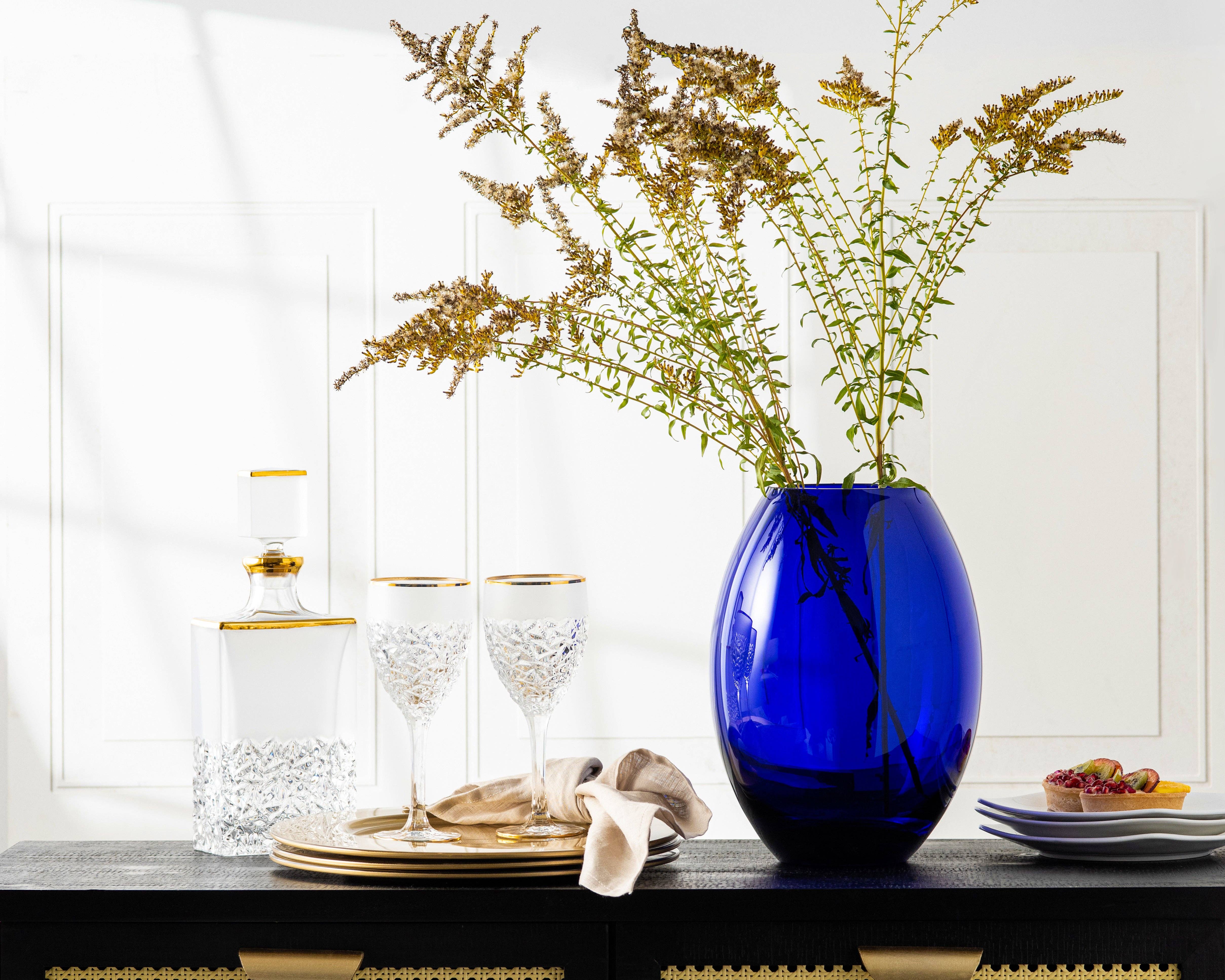 Barski - Wholesale Vase - Cobalt Barrel Vase, 12"H4