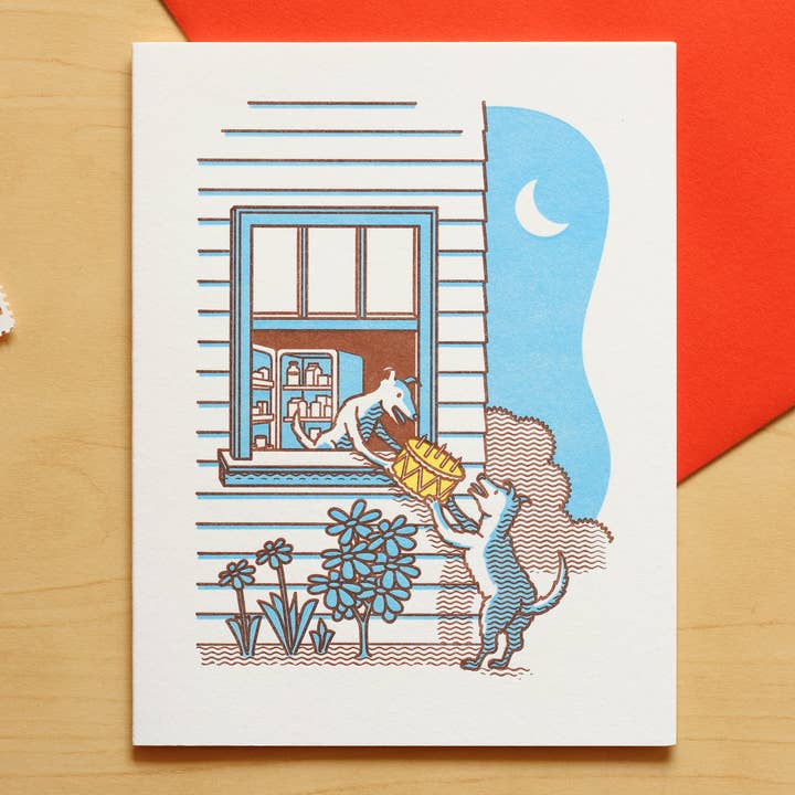 Cake Thieves Letterpress Birthday Card for wholesale by Fickle Hill Letterpress