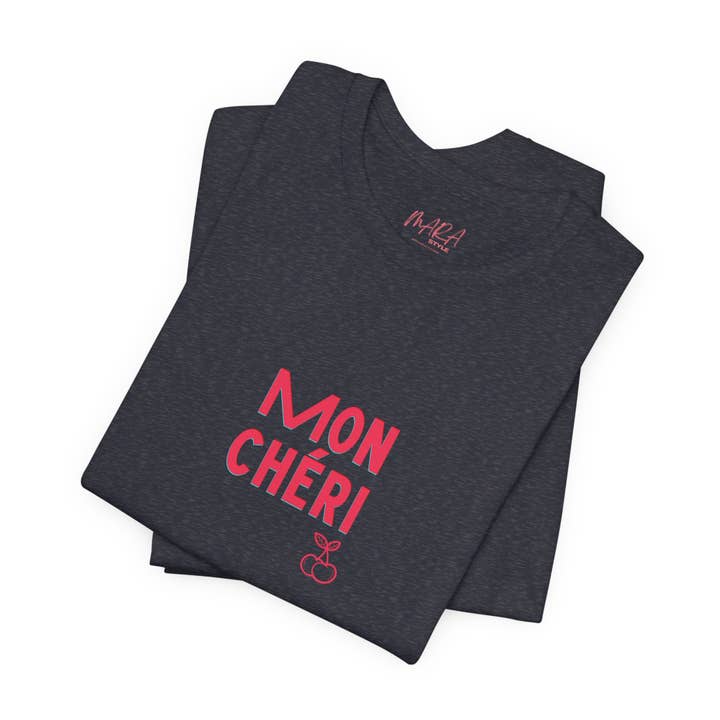 MARA Style - Wholesale Screen Printed T-Shirt - Women's - French MON CHERI Ladies Tee Shirt