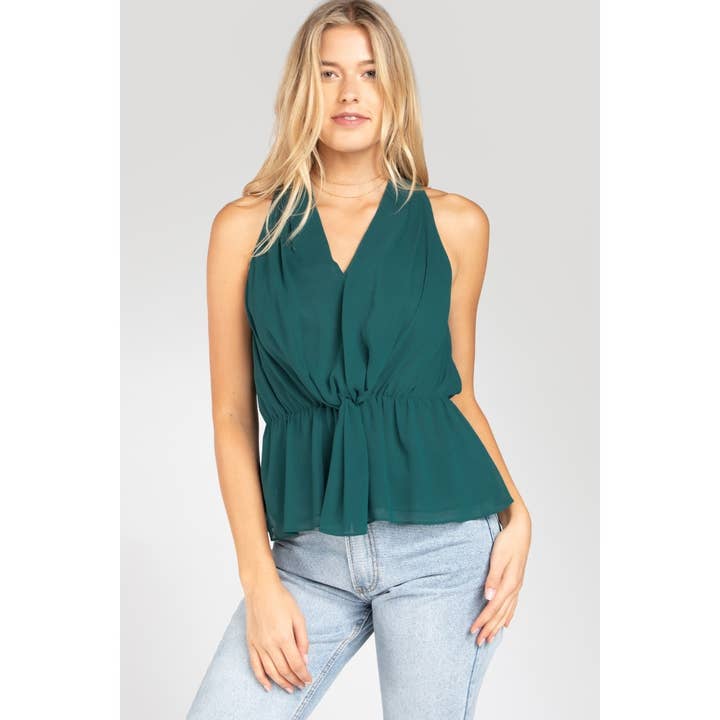 Knuten topp med djup urringning för wholesale av Naked Zebra Rack