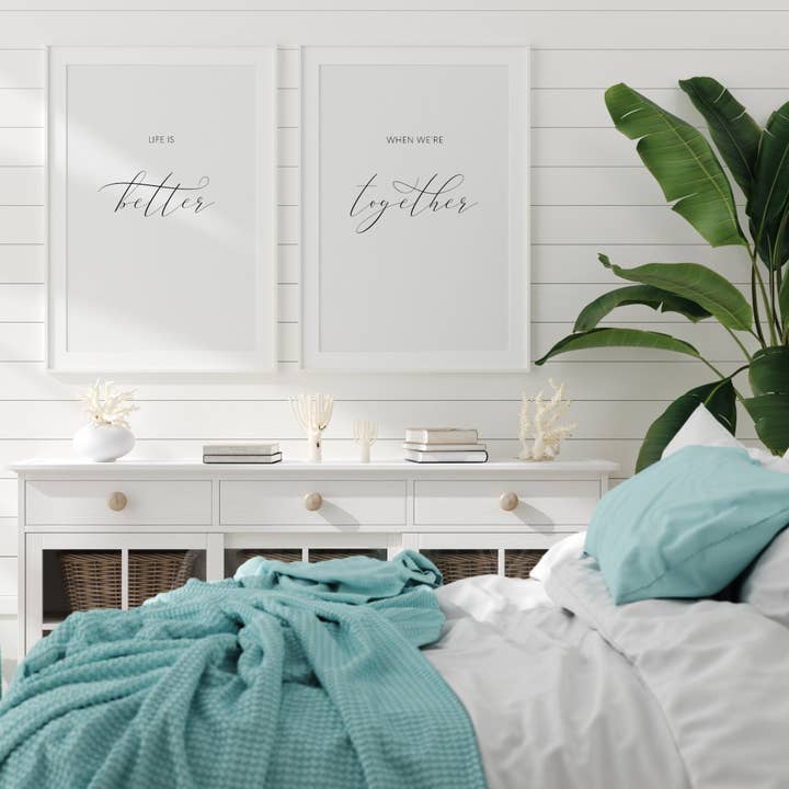 Life Is Better When We're Together Prints (Set of 2) for wholesale by Embracing Rainbows