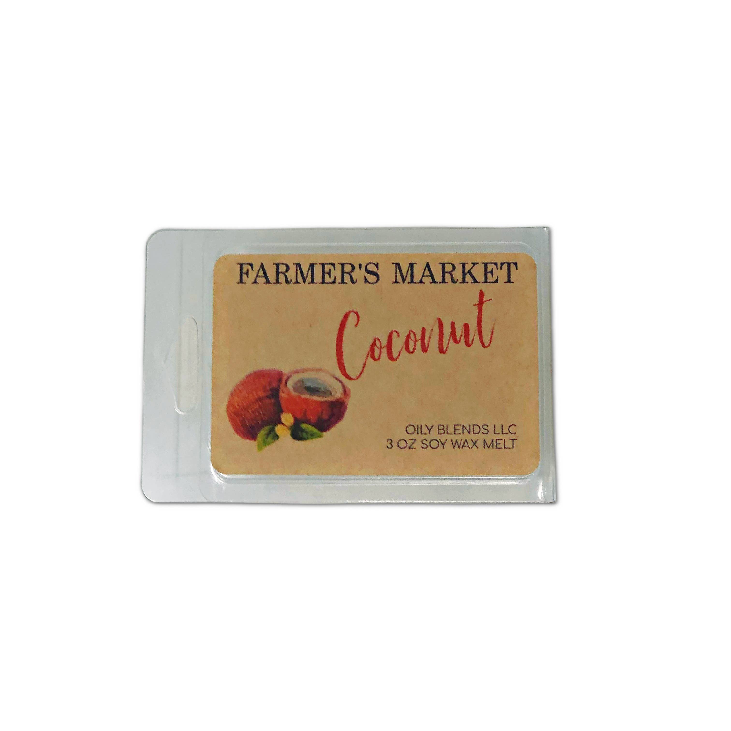 Oily Blends - Wholesale Wax Melt - Coconut Farmer's Market 3oz Soy Wax Melt