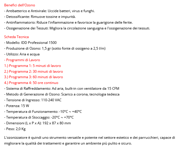 Idropan dell'orto depuratori - Wholesale Electronic Skincare Device - IDD 1500 ozonator for aesthetic, trichological use2