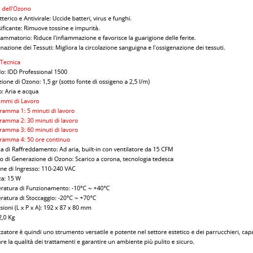 Idropan dell'orto depuratori - Wholesale Electronic Skincare Device - IDD 1500 ozonator for aesthetic, trichological use2