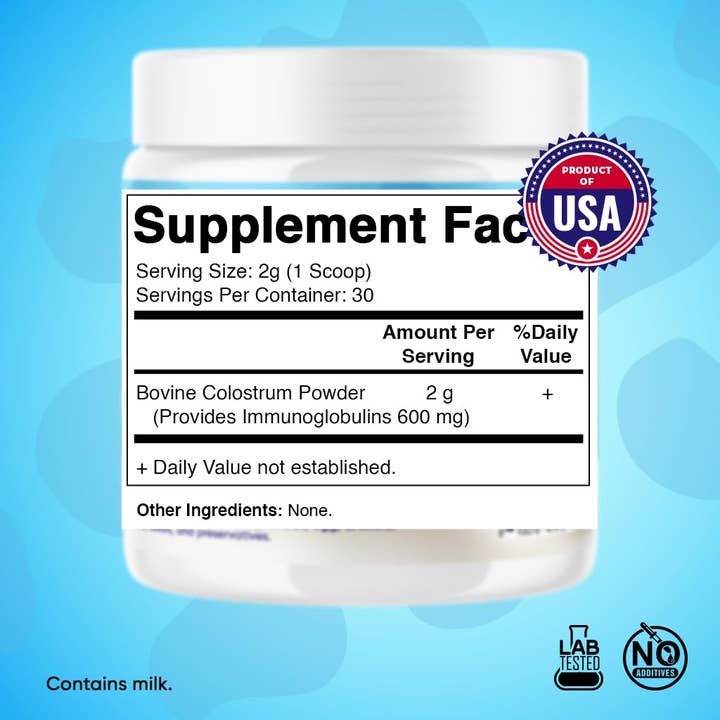 Vitamatic - Wholesale Oral Supplement/Vitamin - Vitamatic- Bovine Colostrum 30% IgG powder - 30 Gram1