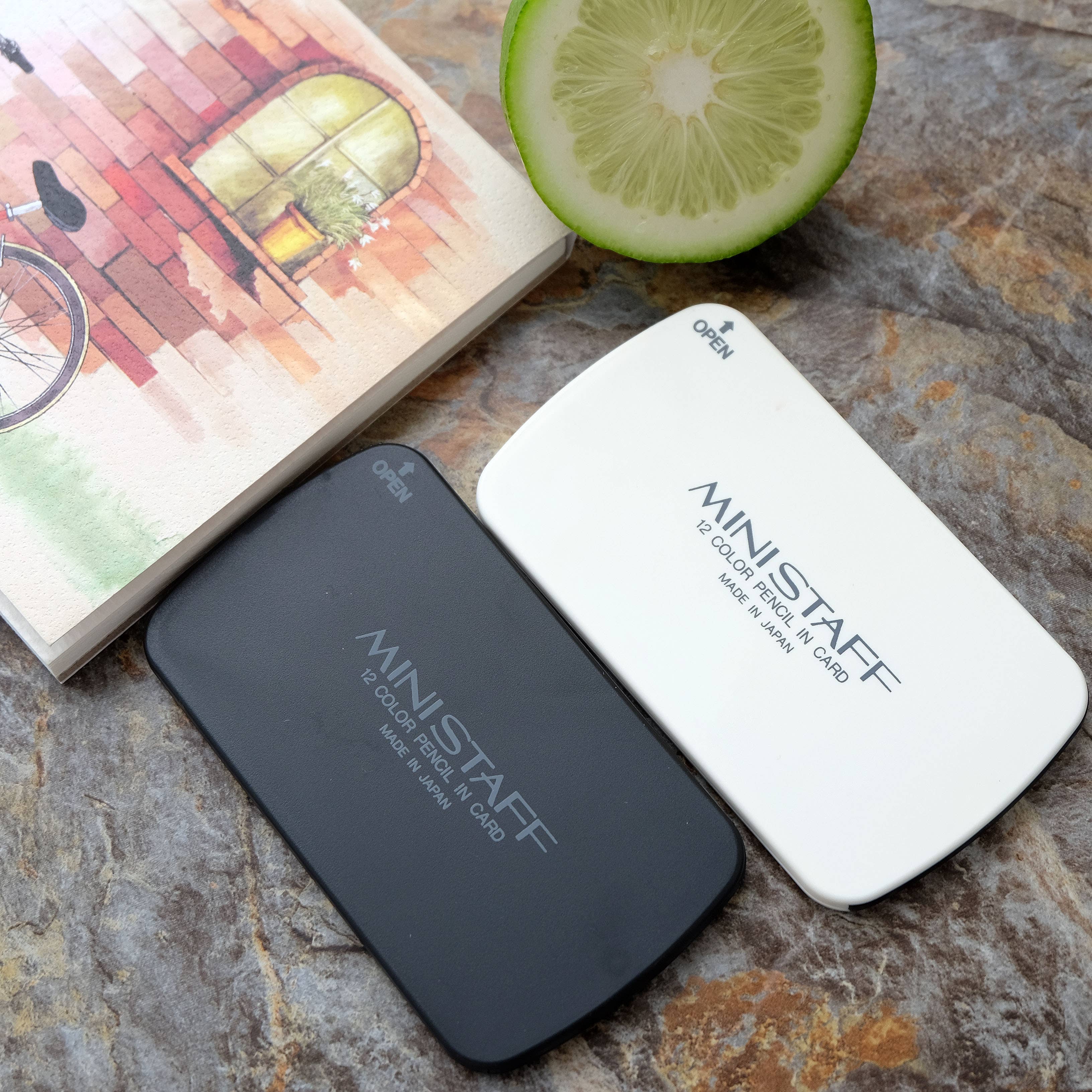 BCmini - Wholesale Pencil - 22133 12 Mini Pencils in White Card Case-12