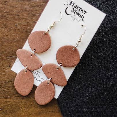 Chloe Ellipse Earring for wholesale by Harper Moon Clay Art
