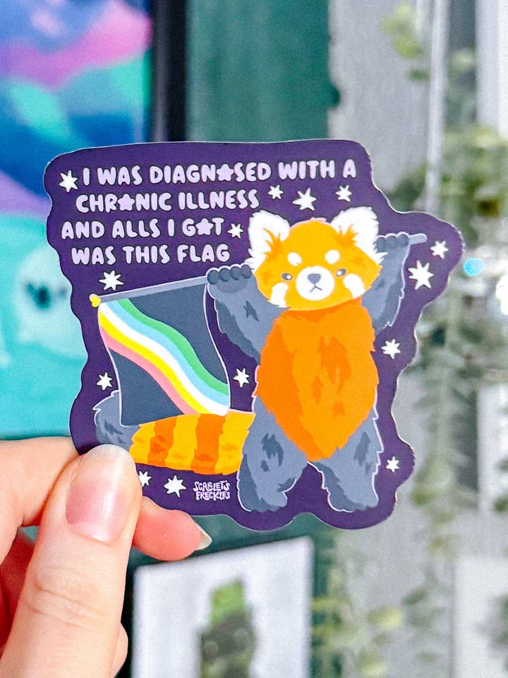 Diagnosed with Chronic Illness Sticker for wholesale by Scarlet’s Freckles