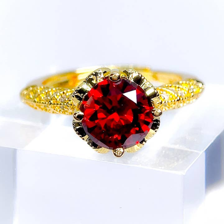 Kalim - Vintage Ruby Ring for wholesale by Holicca