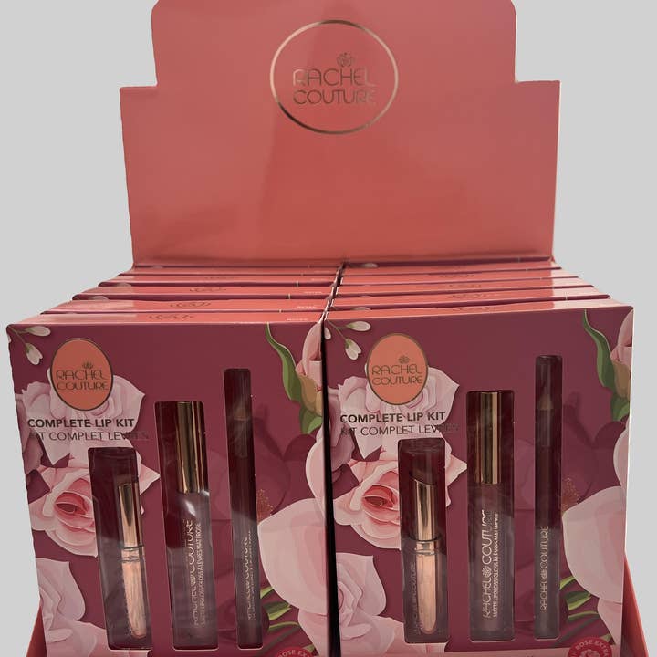 Rachel Couture Complete Lip Kit 12 Piece PDQ Display for wholesale by Rachel Couture