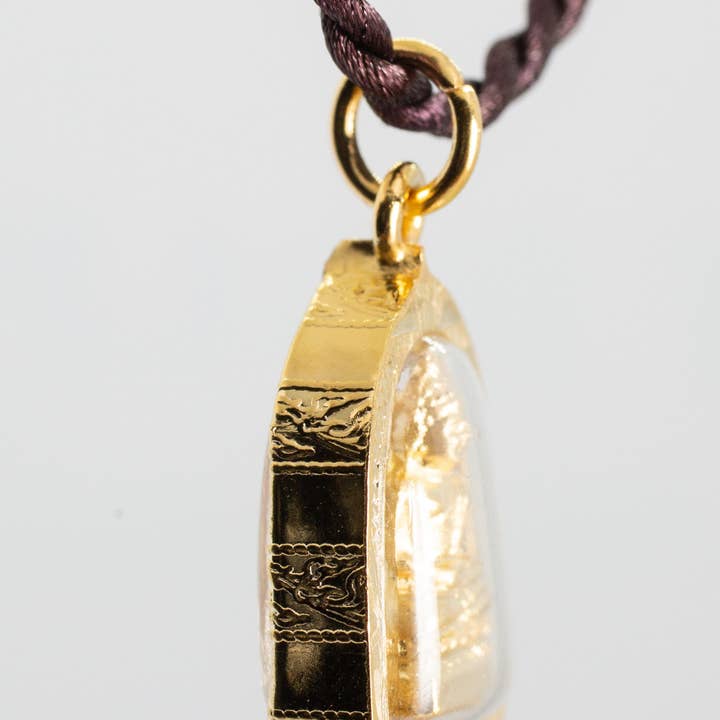 Artschatz LLC - Wholesale Pendant/Charm Necklace - Golden Weekday Birthday Buddha - Thursday - with Necklace2