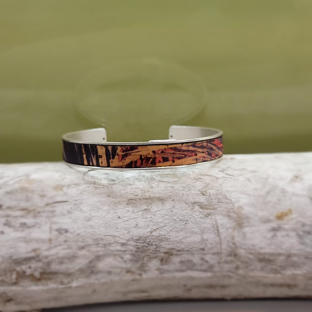 Gem Lounge Jewelry – Großhandel Manschettenarmband – Kork Silber Skinny Cuff Armband8