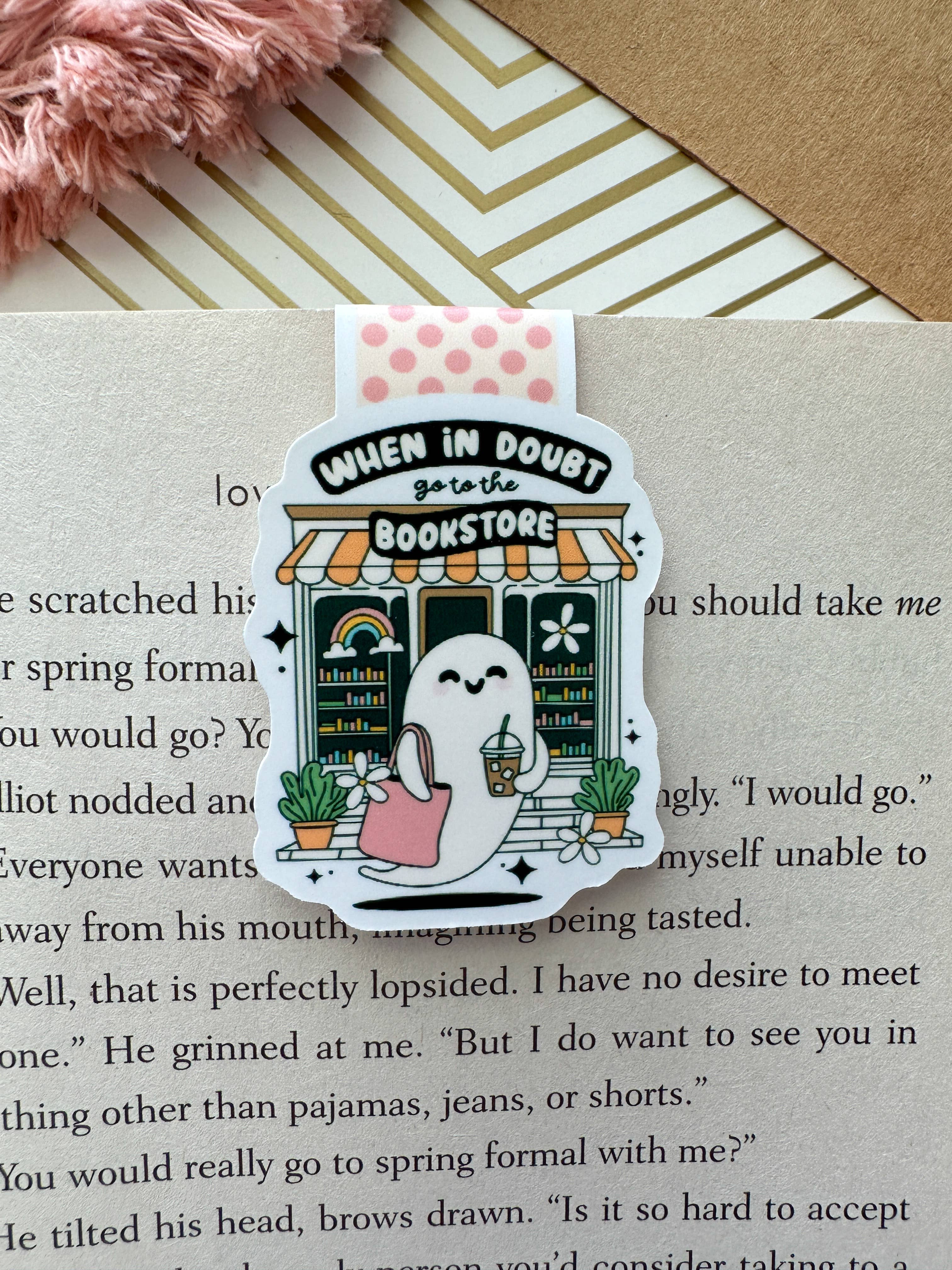 Created by Sav Co - Wholesale Bookmark - When in Doubt Go to the Bookstore Cute Magnetic Bookmark1
