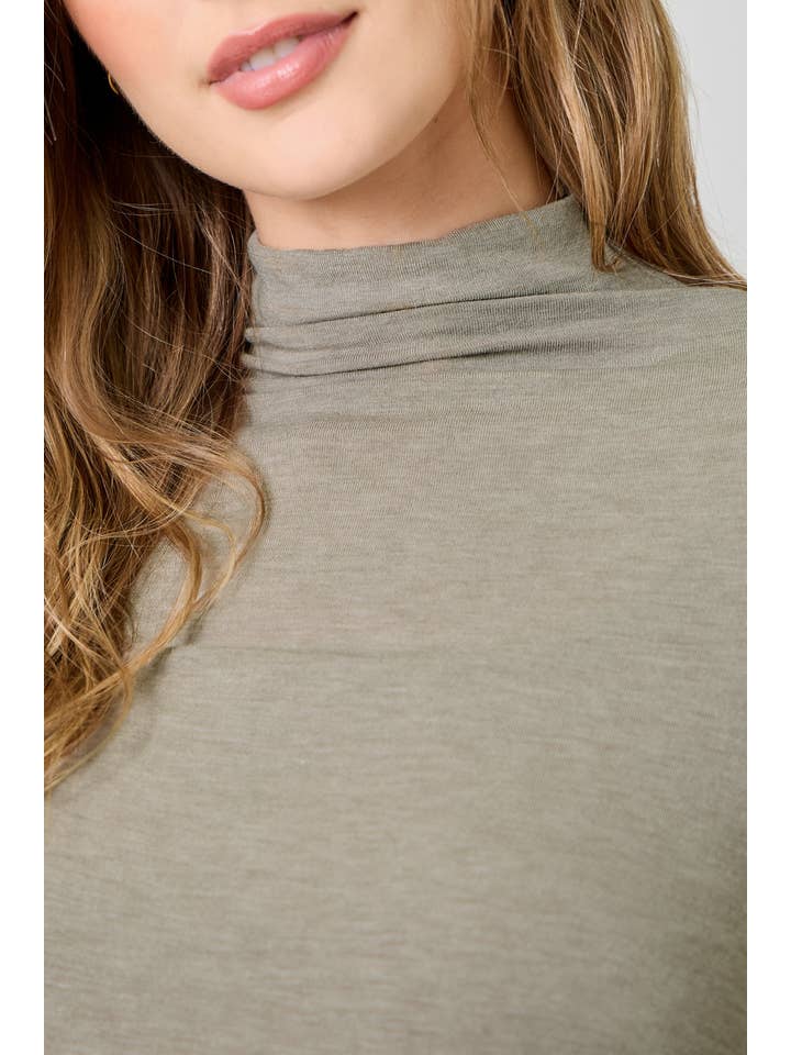 Mystree - Wholesale Knit Top - Women's - 61274 Essential Mock Neck Top48