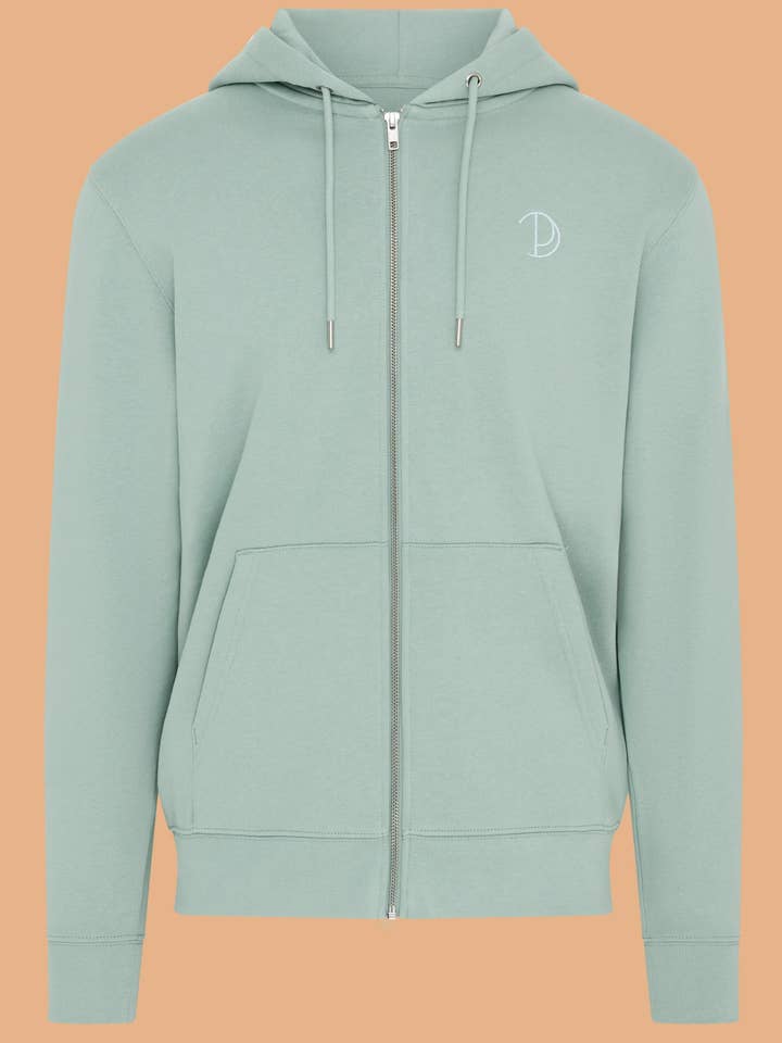 Sweat à capuche zippé P brodé pour la vente par Pitod