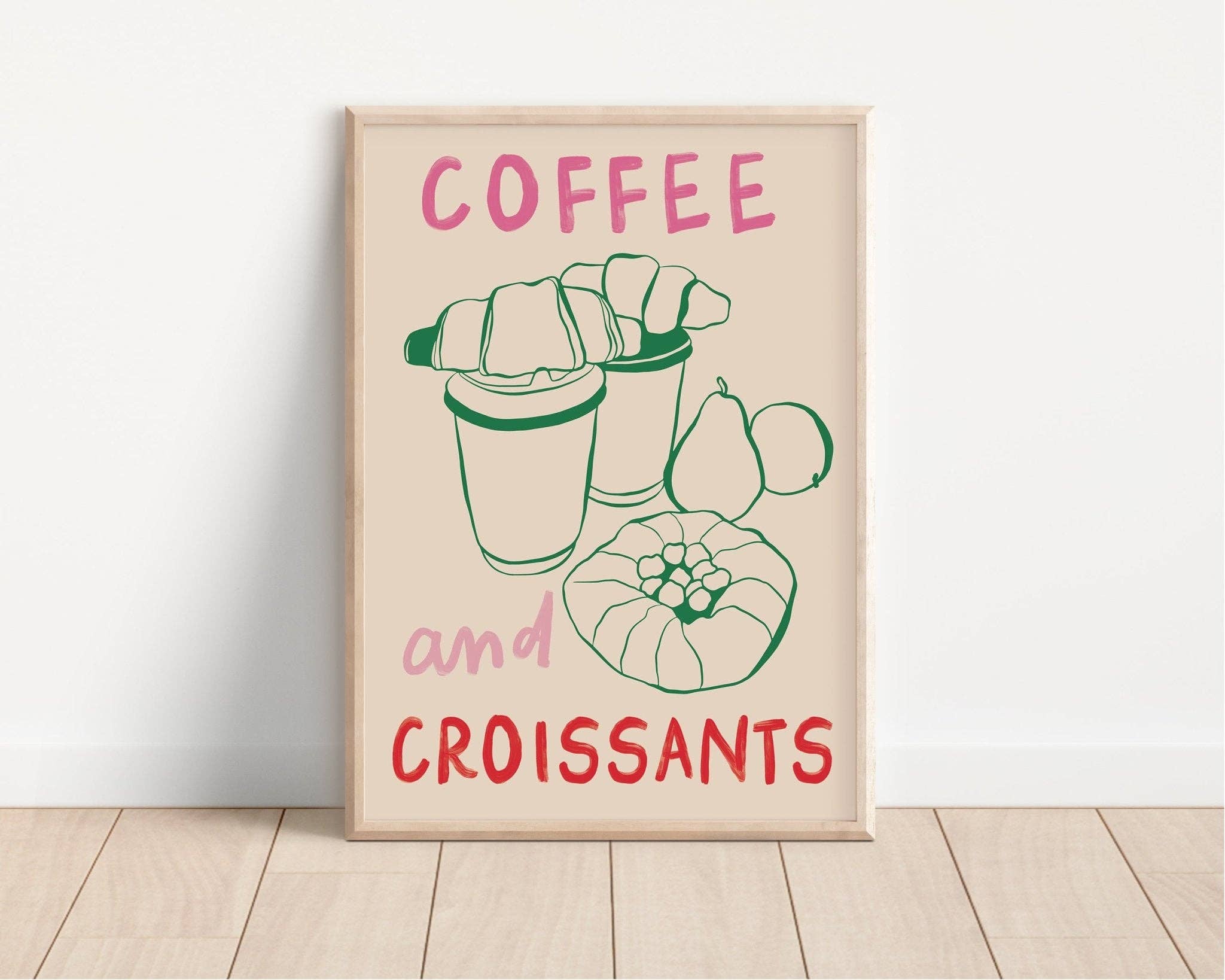 Moonshine Prints - Wholesale Art Print - Coffee & Croissants Kitchen Print2