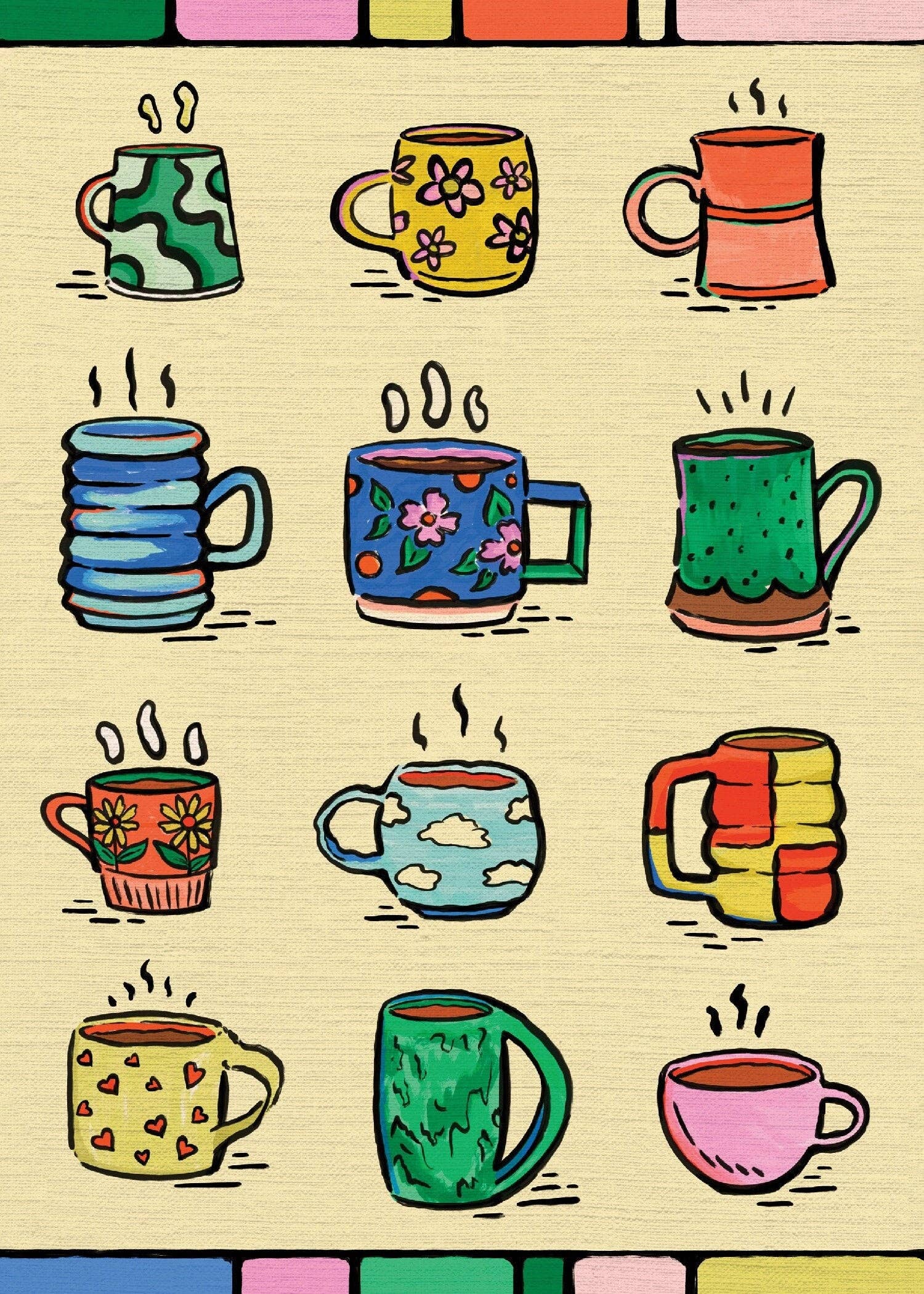 Everyday Antonia Mae - Wholesale Art Print - Mugs Mugs Mugs! | 5x7 Print2