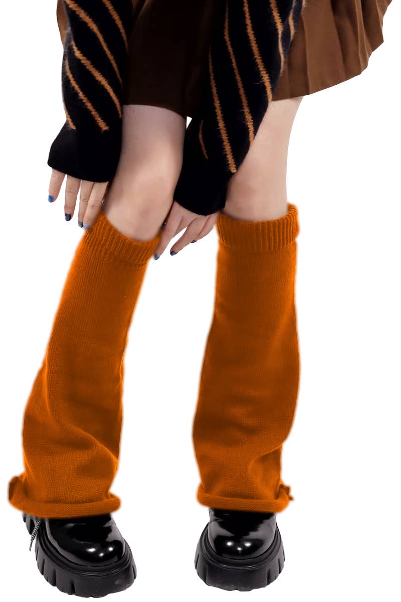 ASSORTED Fuzzy Flared Baggy Knitted Y2k Leg Warmers for wholesale on Faire1