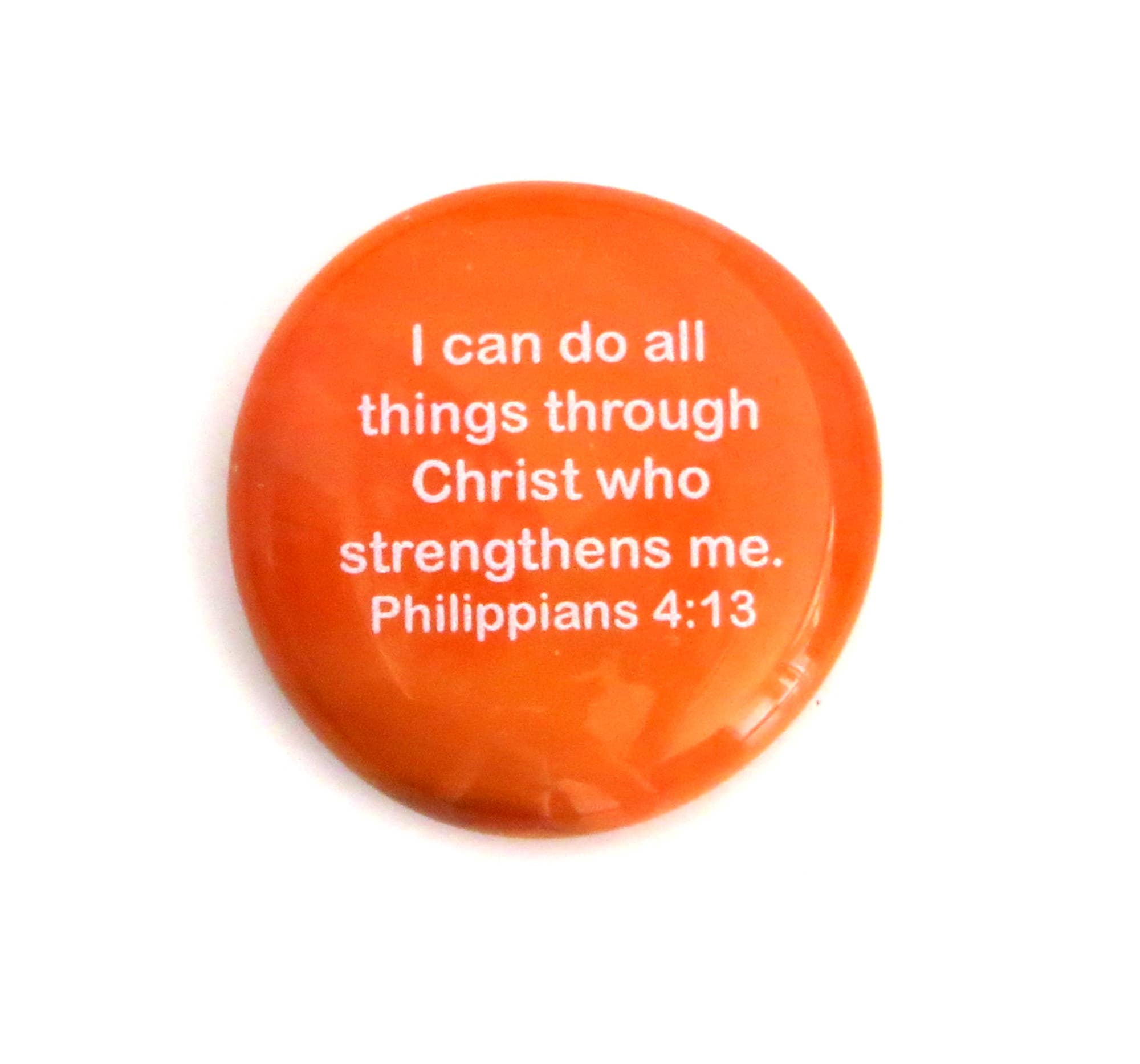 Lifeforce Glass, Inc. – wholesale Keepsake coin/token – Glass Stone: I Can Do All Things...Philippians 4:136