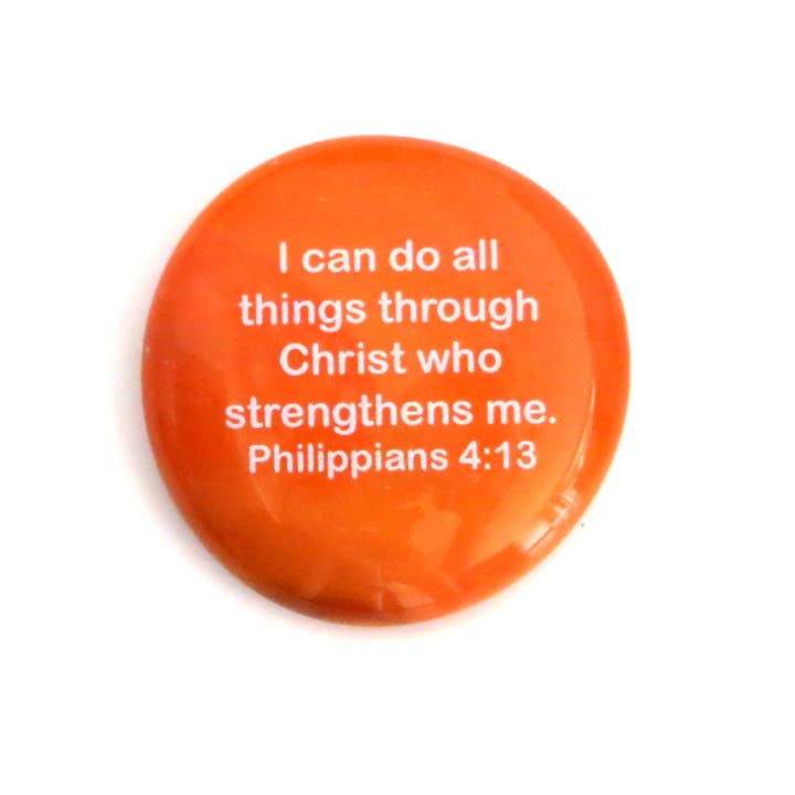 Lifeforce Glass, Inc. - Venta al por mayor Moneda/objeto de coleccionista - Piedra de cristal: Puedo hacer todas las cosas... Filipenses 4:136