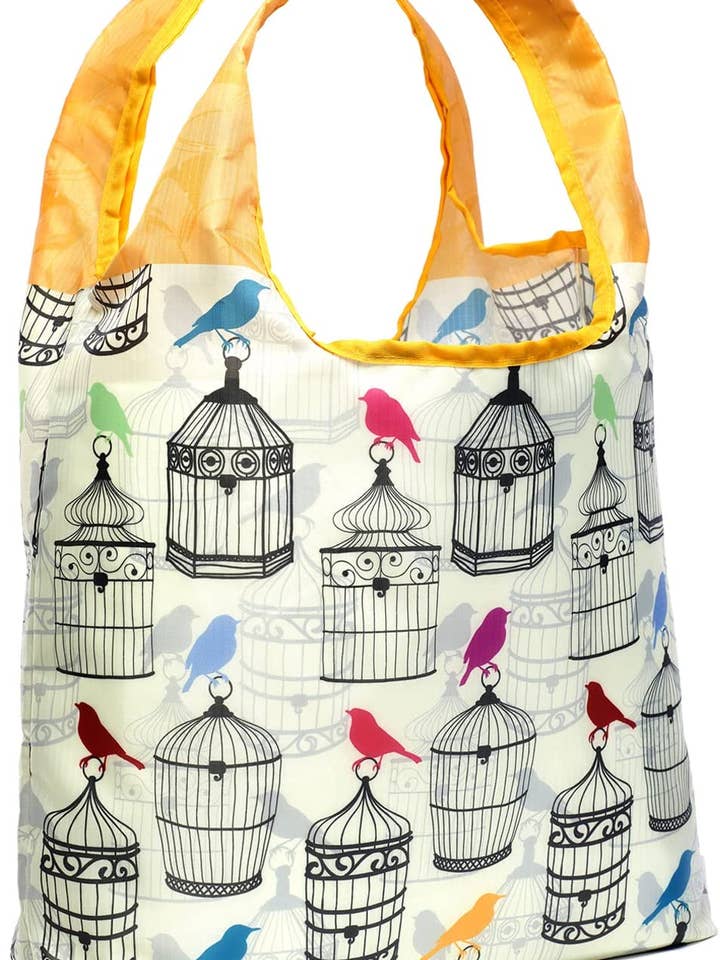 O-WITZ Reusable Shopping Bag - Bird Canaries for wholesale by greatique