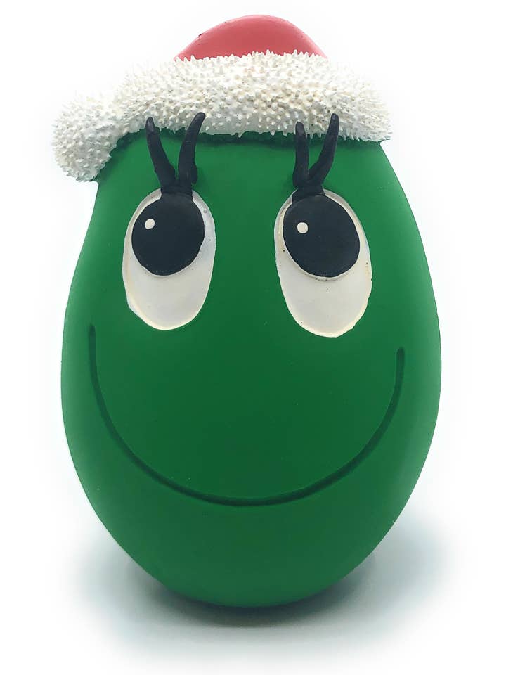 Santa Egg Squeaky Dog Toy Small and Large Tagless for wholesale by Lanco-Toys