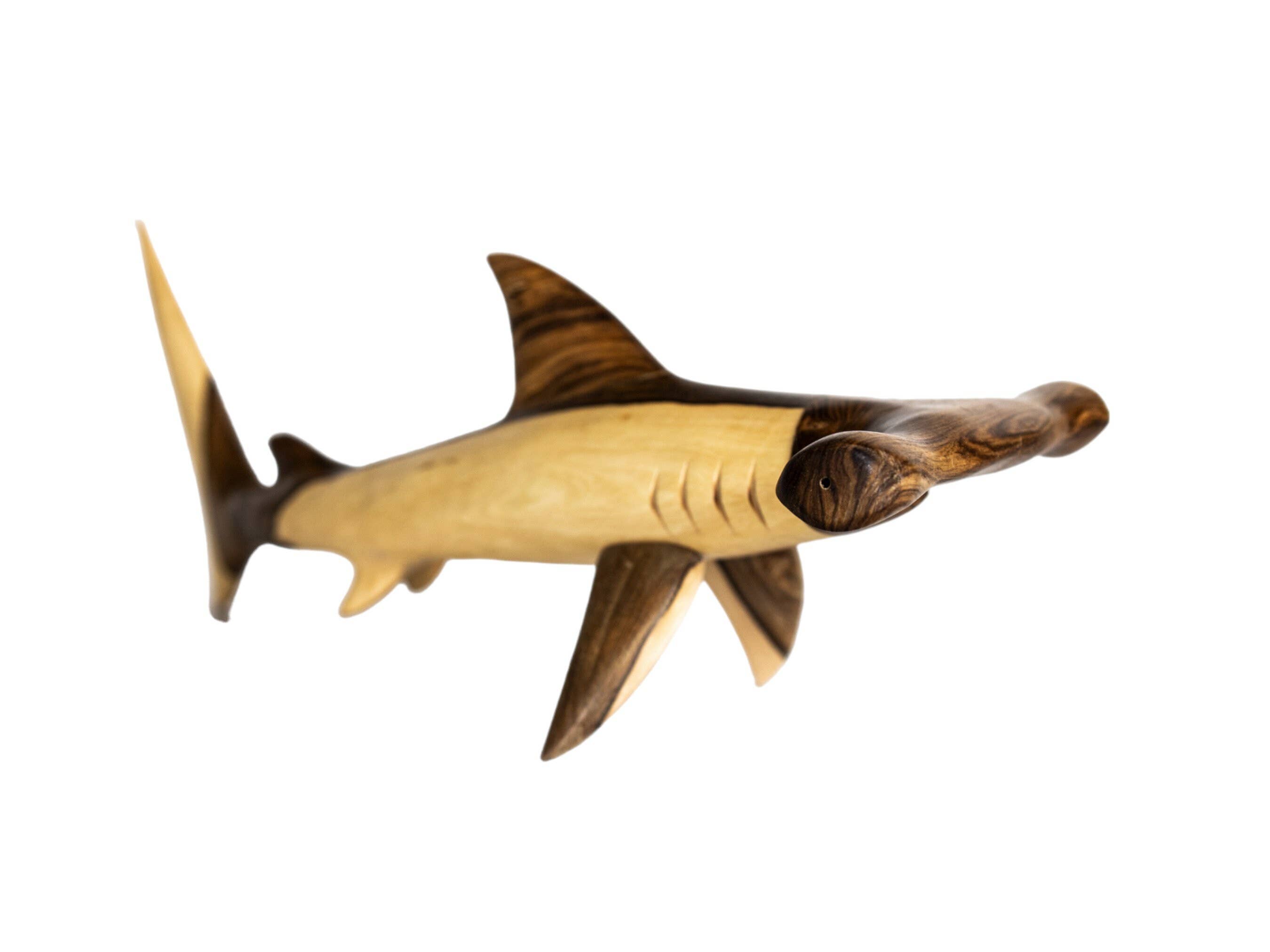 Bravo Handcraft - Wholesale Sculpture - Hand-Carved Wooden Hammerhead Shark Sculpture1