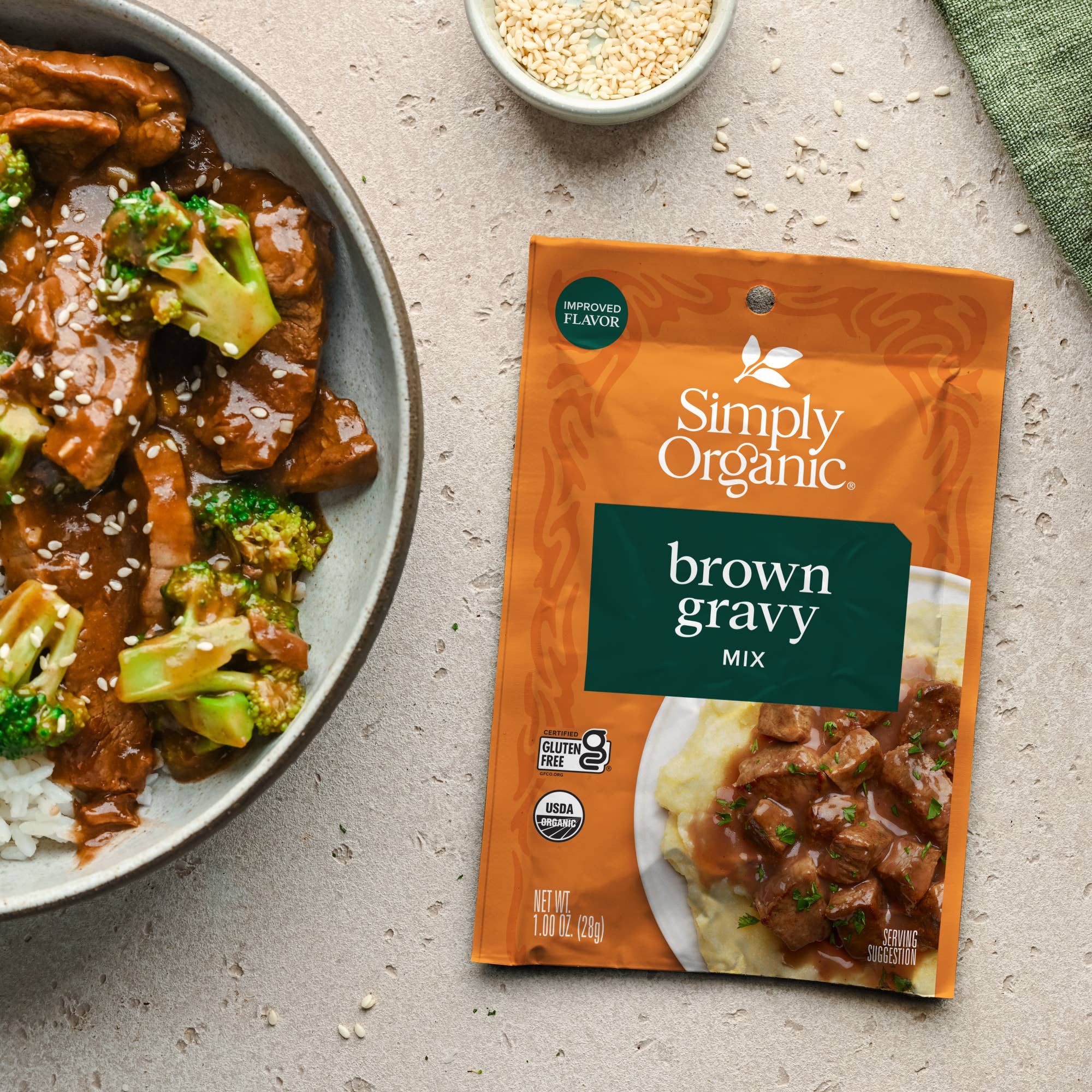 Simply Organic - Wholesale Dried Spice Mix - Brown Gravy Mix, Certified Organic, Gluten-Free, 1 Oz1