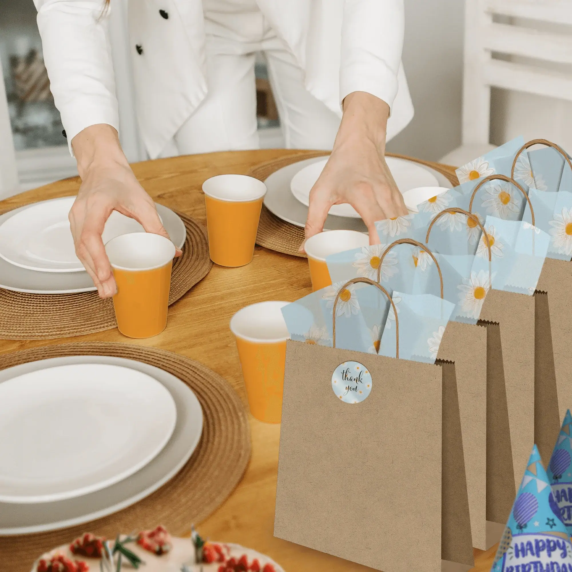 Eleven Fashion - Venta al por mayor Papel de seda - Papel de seda estampado con margaritas de diseño6