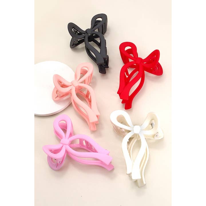 JOSSLYN by wall to wall - Wholesale Hair Clip - Women's - MATTE BOW HAIR CLAW CLIPS | 40H7212