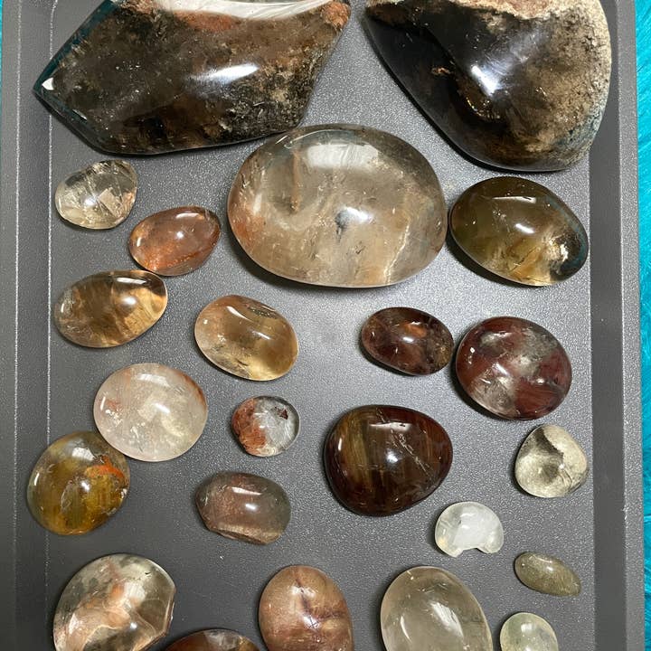 Lente brasiliana Lodolite Amphibole da 7 libbre lotto misto 23 pezzi per la vendita all'ingrosso da parte di The 7 Directions