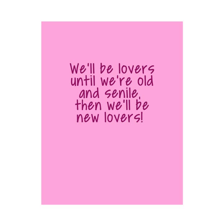 Tarjeta de San Valentín "Seremos Amantes" para venta al por mayor de Peace, Love and Sarcasm