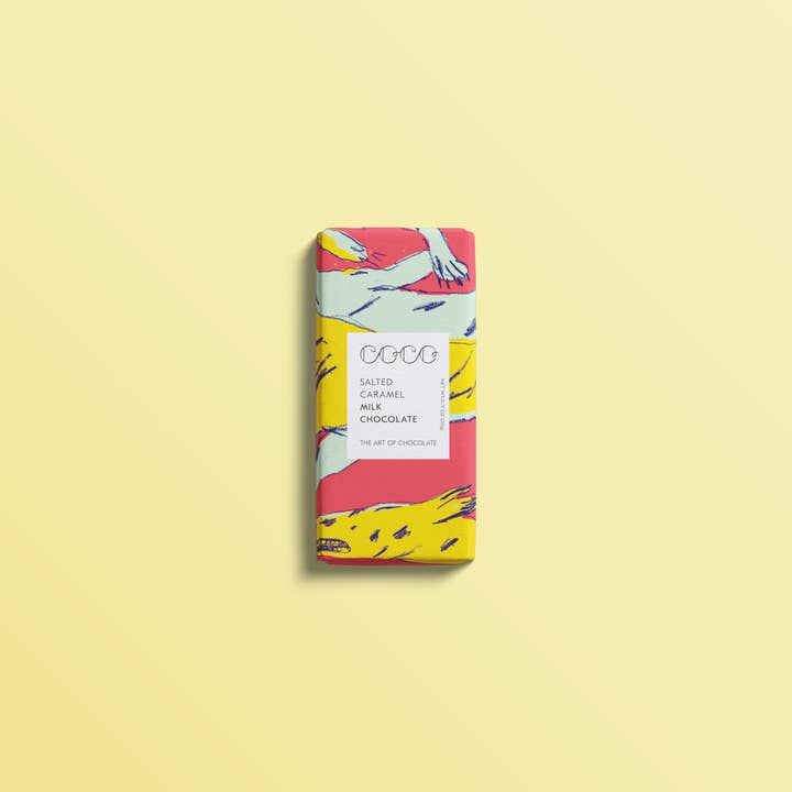 COCO Chocolatier - Wholesale Chocolate Bar - Salted Caramel Milk Mini Chocolate Bar (Pack of 24)