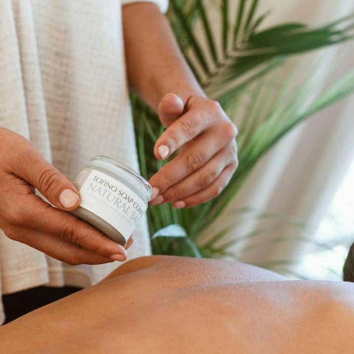 Herbal Muscle Salve for wholesale by Tofino Soap Company